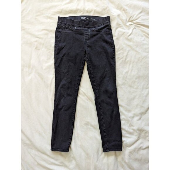 SIGNATURE BY LEVI STRAUSS CO WOMENS Jean Black Pull-On Skinny 30 x 32 - Picture 1 of 7